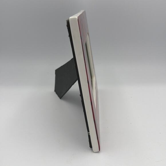 Bath & Body Works Christmas Plaid Picture Photo Frame 4x6 Red Ceramic Argyle - Picture 5 of 10